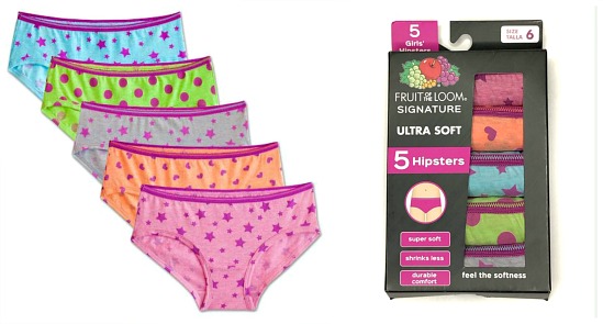 0G-HIP Girls Fruit of the Loom Ultra Soft Hipster Panties - $3.90