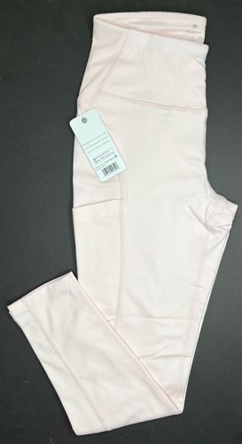 #1-1978-PNK Solid High Waisted Yoga LEGGINGS Pink Air - $4.00 each (6 pairs)