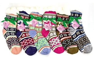sherpa lined cabin socks