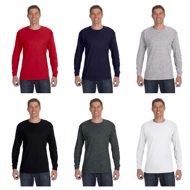 #235-HNX Big Men's 1st Quality Long Sleeve Tee(2x to 6x) - $2.00 each(36 pieces)