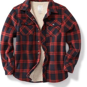 #240-SLT SALE! Men's Sherpa Lined Flannel JACKET - $7.25 each (18 pieces)