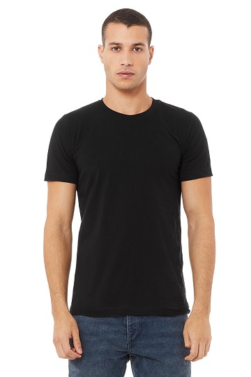 #273-BC-BLK BELLA + CANVAS - BLACK Unisex JERSEY Tee - Pick Size