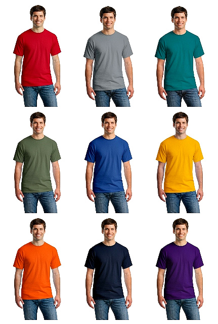 #273-GL-N 'Gildan' T-SHIRTs Colors S to XL - $1.20 each(72 pieces)