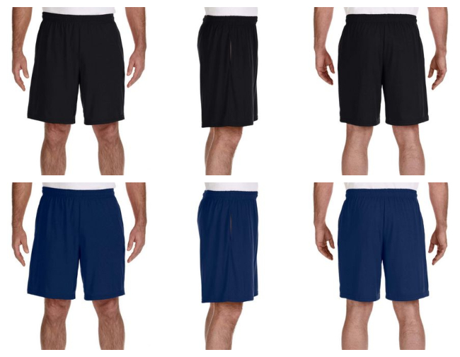 #645-S200 'Gildan' Adult Knit SHORTS w/ Side Pockets - $1.25 each(36 pairs)
