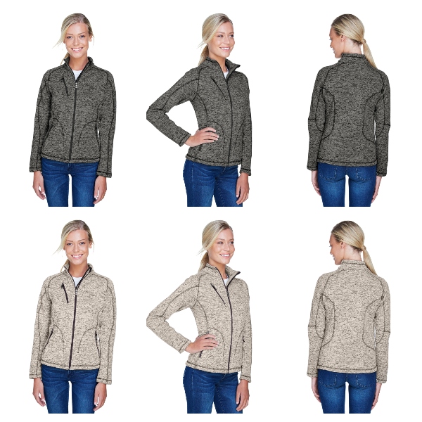 #7W-78669 North End Ladies' Peak SWEATER Fleece Jacket - $8.00 each(12 pieces)