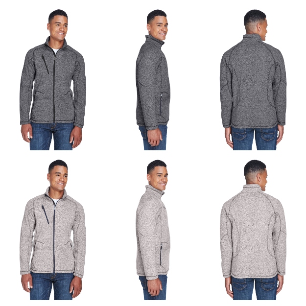 #7M-88669 North End Men's Peak SWEATER Fleece Jacket - $8.50 each(12 pieces)