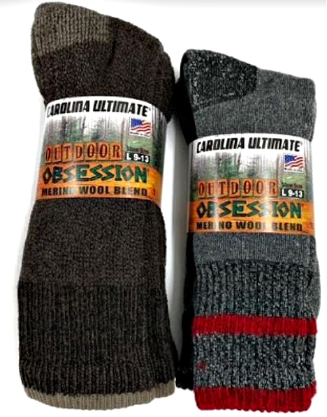 #9-C-CUW 'Carolina Ultimate' Merino Wool BOOT Sock - $3.50 per pack(30 packs)