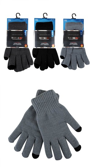 #9G-11243 'Thermaxxx' Men's Heavy Duty Thermal GLOVES - $2.50/pair (24 pairs)