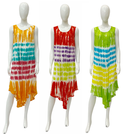 #575-2228 Crepe TIE Dye Sundress - O/S - $6.75 each (12 pcs)