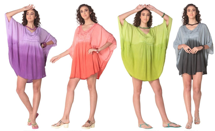 #577-5738XX Lightweight PONCHO/ Cover Up 1X-3X -$8.00 each (12 pcs)