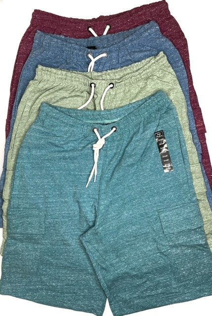 #645-HF91 Men's Knit Cargo SHORTS - S-XL - $3.00 each (20 pcs)