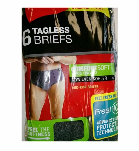 Hanes Mens Tagless Mid-Rise Briefs with ComfortSoft Waistband